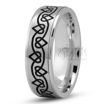 Lovely Heart Design Wedding Ring - view 2