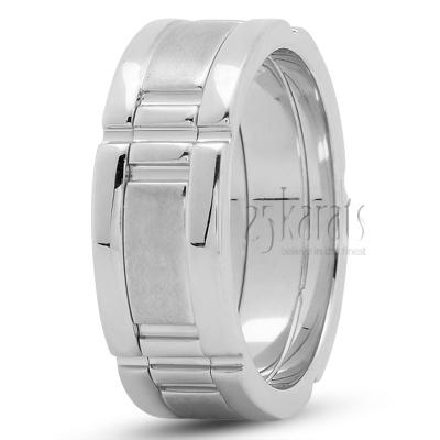 Trendy Rolex Design Wedding Band - view 2 of 4