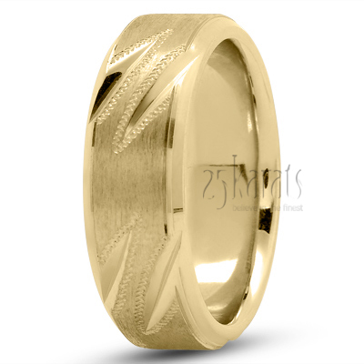 Attractive Incised Wedding Ring - view 2