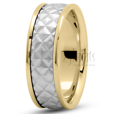 Fine Embossed Wedding Band - view 4