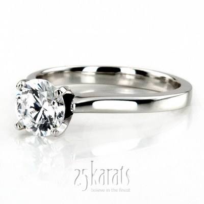 Cathedral Style Solitaire Diamond Engagement Ring - view 1 of 6