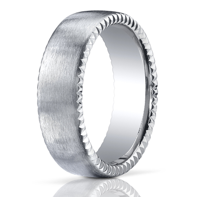 Benchmark 7.5mm Satin-Finished Rivet Coin Edging Band - view 2