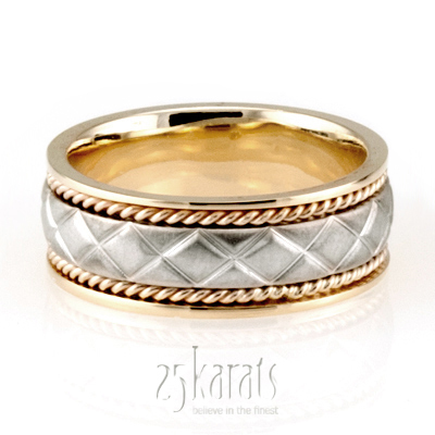 Exquisite XX Brushed Handcrafted Wedding Ring  - view 1 of 1