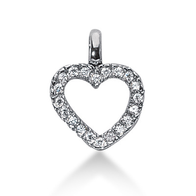 0.50 CT Diamond Heart Shape Pendant - view 1