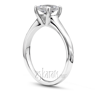 V Tip Prong Square Center Solitaire Engagement Ring - view 2 of 5