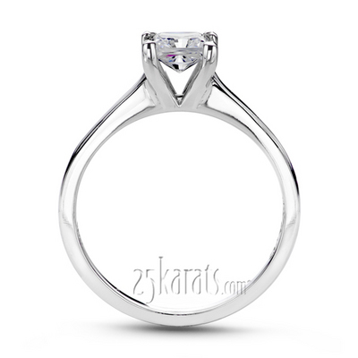 V Tip Prong Square Center Solitaire Engagement Ring - view 3 of 5