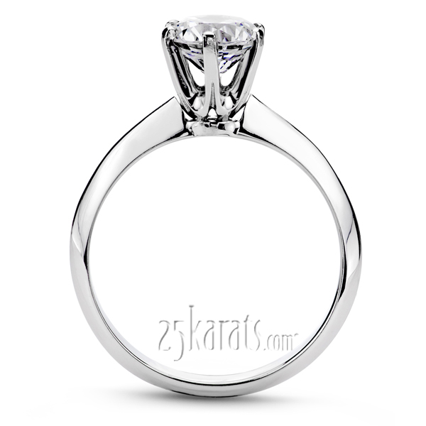 Designer Knife Edge Solitaire Engagement Ring  - view 3