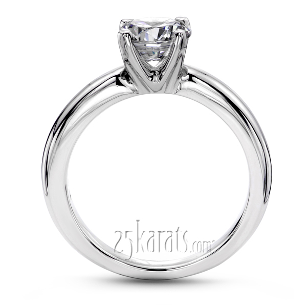 Four Prong Set Solitaire Diamond Bridal Ring  - view 3