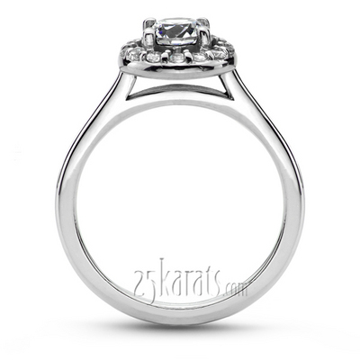 Halo Style Bead Set Diamond Engagement Ring  - view 2 of 5