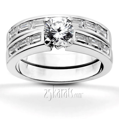 0.35 CT Diamond Bridal Ring - view 3 of 5