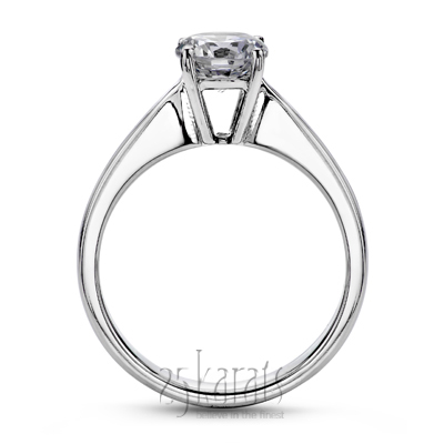 Classic Basket Setting Solitaire Engagement Ring - view 3