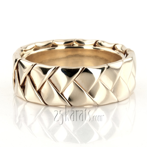 Bestseller Hand Braided Gold Wedding Ring  - view 2