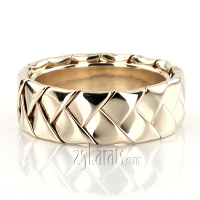 Bestseller Hand Braided Gold Wedding Ring  - view 2 of 7