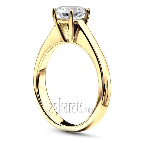 Classic Basket Setting Solitaire Engagement Ring - view 4