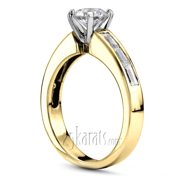 Straight Baguette Diamond Bridal Ring (0.36 ct. t.w..) - view 3