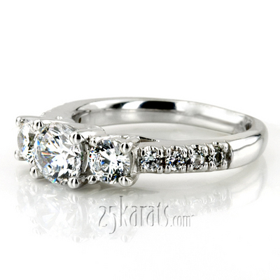 Trellis Setting Three Stone Diamond Engagement Ring (0.70 ct. tw.) - view 1 of 6