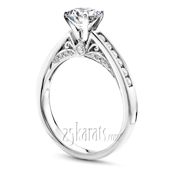 Cathedral Channel Set Diamond Engagement Ring (1/3 ct. t.w.) - view 1