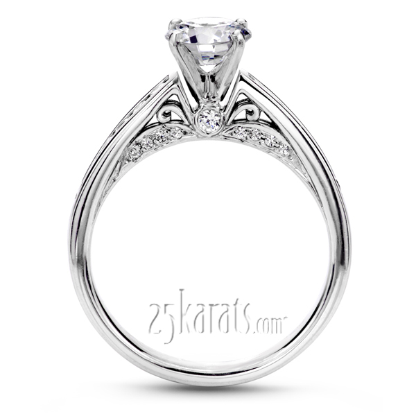 Cathedral Channel Set Diamond Engagement Ring (1/3 ct. t.w.) - view 2