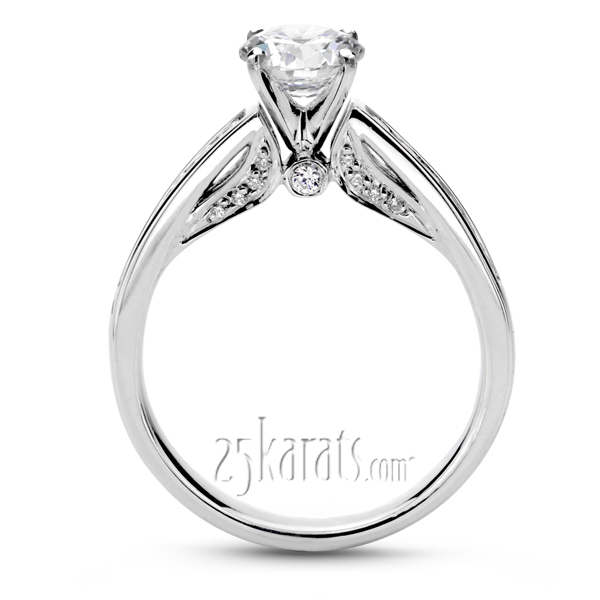 Cathedral Channel Set Diamond Engagement ring (1/3 ct. t.w.) - view 3