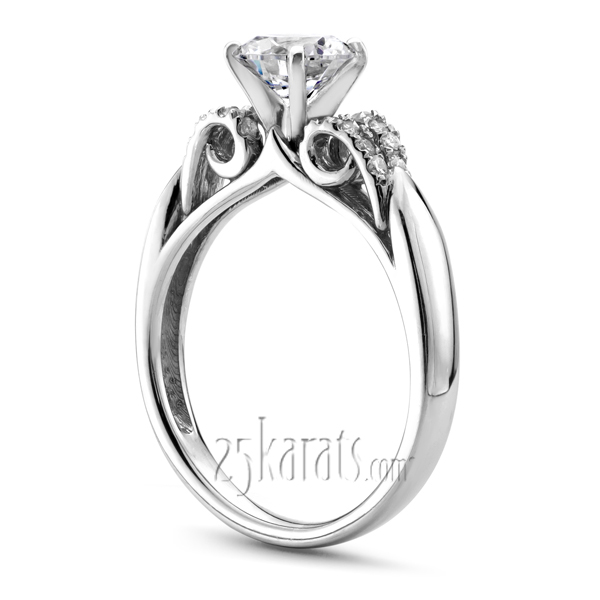 Contemporary Designer Diamond Engagement Ring (0.22ct. tw.) - view 2