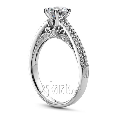 Split Shank With Scroll Work Diamond Engagement Ring (1/3 ct. t.w.) - view 2 of 5