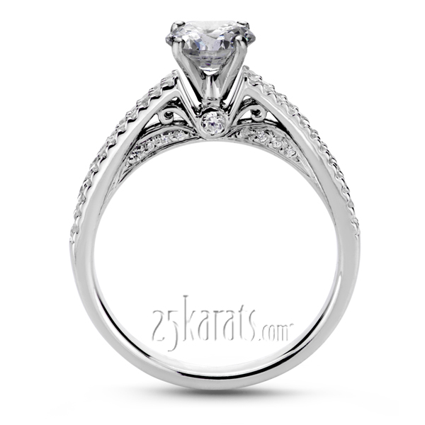 Split Shank With Scroll Work Diamond Engagement Ring (1/3 ct. t.w.) - view 3