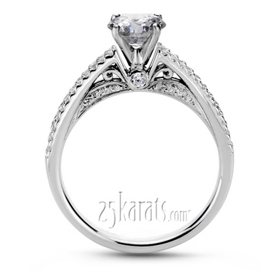 Split Shank With Scroll Work Diamond Engagement Ring (1/3 ct. t.w.) - view 3 of 5