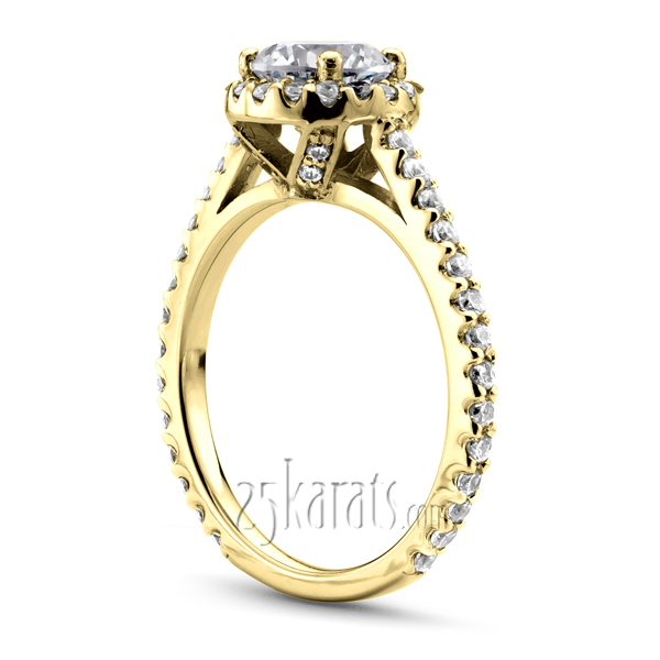 Halo Diamond Engagement Ring (0.51 t.c.w.) - view 4