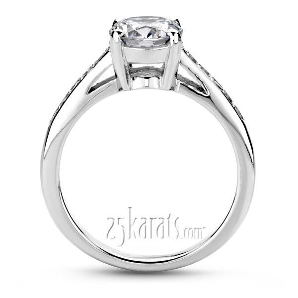 Classic Pave Set Cathedral Diamond Engagement Ring - view 3