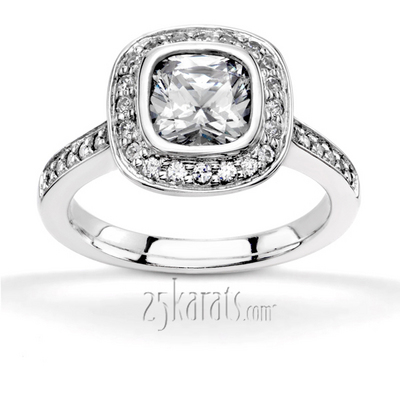 Cushioned Bezel Center Pave Engagement (0.43 ct. tw.) - view 1 of 6