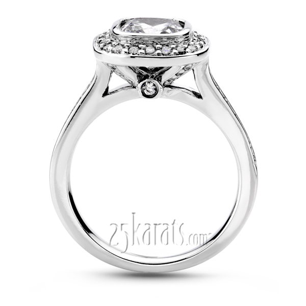 Cushioned Bezel Center Pave Engagement (0.43 ct. tw.) - view 3