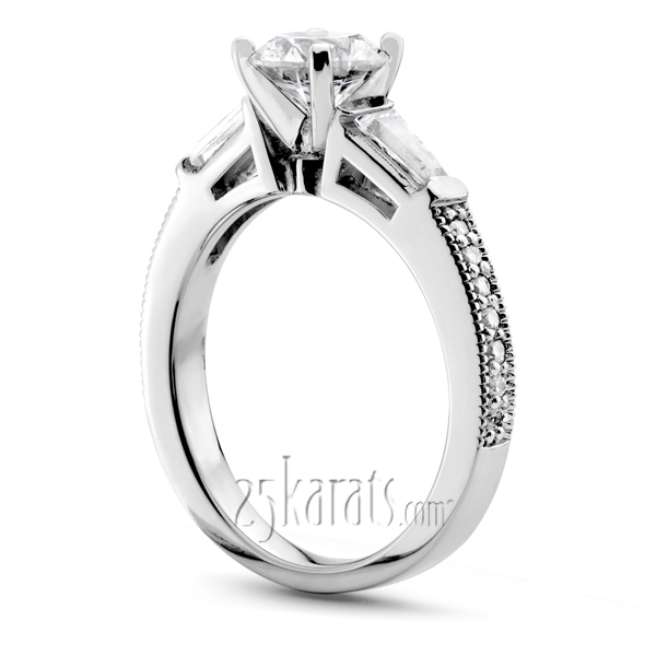 Pave Enhanced Diamond Engagement Ring (0.46 ct. tw.) - view 2