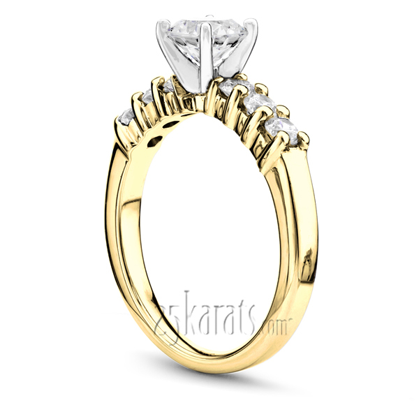 Shared Prong Closed Basket Diamond Engagement Ring (0.30 ct. tw.) - view 4