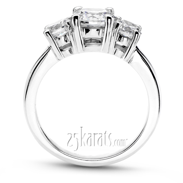 Classic Basket  Prong Set Diamond Engagement Ring (0.50 ct.tw.) - view 2