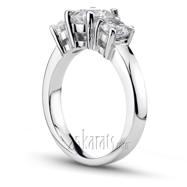 Classic Basket  Prong Set Diamond Engagement Ring (0.50 ct.tw.) - view 3