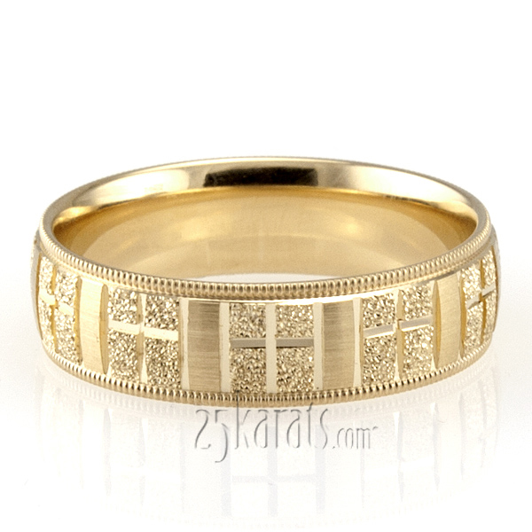 Exquisite Religious Wedding Ring  - view 4