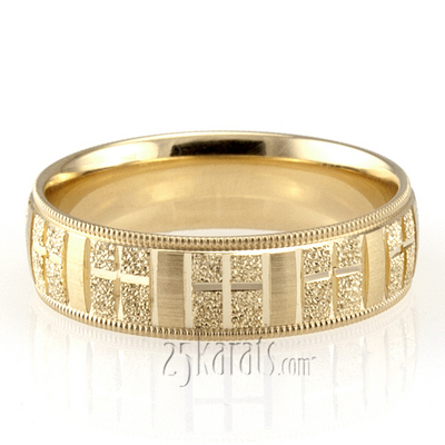 Exquisite Religious Wedding Ring  - view 4 of 5