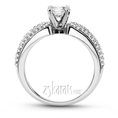  Round Cut Pave Set Diamond Bridal Ring (0.60 ct. tw.) - view 5 of 26