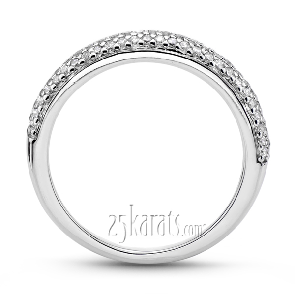 Beautiful Round Cut Pave Set Diamond Wedding Ring (0.67 ct.tw) - view 3