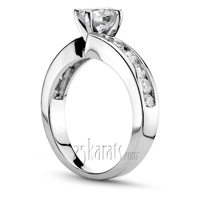 Designer By-Pass Shank Channel Set Diamond Engagement Ring (0.50 ct. tw.) - view 2 of 5