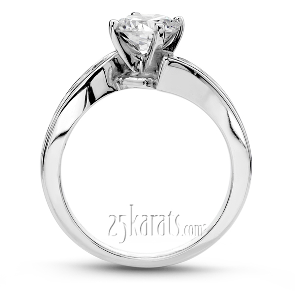 Designer By-Pass Shank Channel Set Diamond Engagement Ring (0.50 ct. tw.) - view 3