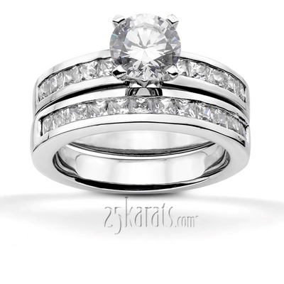 Princesss Cut Channel Set Diamond Engagement Ring (0.50 ct. tw.) - view 3 of 27