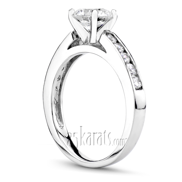 Classic Cathedral Channel Set Diamond Bridal Ring (0.18 ct. tw.) - view 2