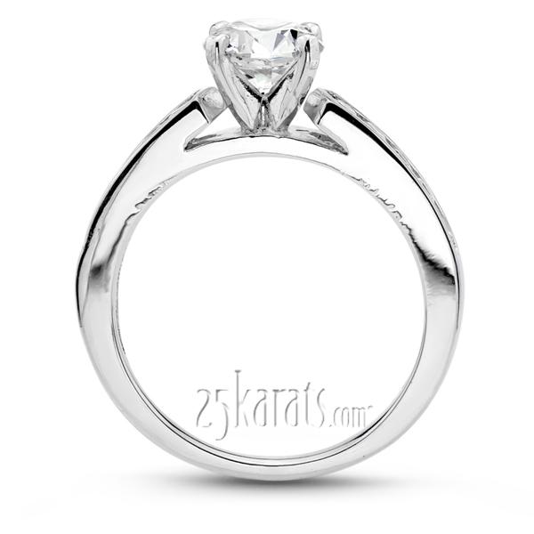 Classic Cathedral Channel Set Diamond Bridal Ring (0.18 ct. tw.) - view 3