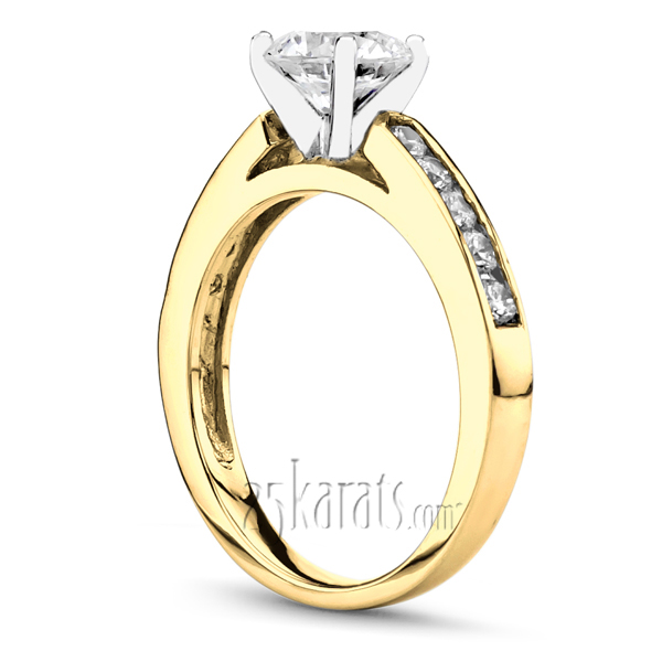 Classic Cathedral Channel Set Diamond Bridal Ring (0.18 ct. tw.) - view 4