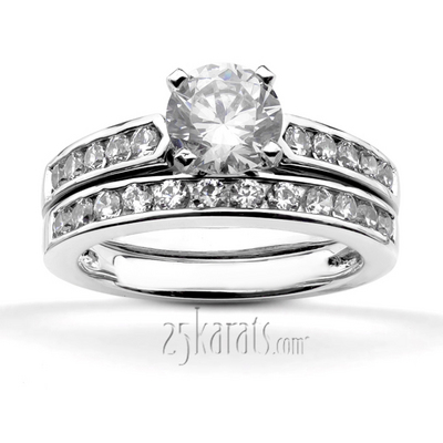 Classic Cathedral Channel Set 0.30 ct. tw. Diamond Bridal Ring - view 5 of 5