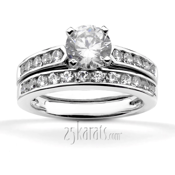 Classic Channel Set Ladies Diamond Wedding Ring (0.24 ct.tw) - view 5