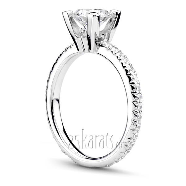 Pave Set Elegant Diamond Bridal Ring (0.43 ct. t.w) - view 2