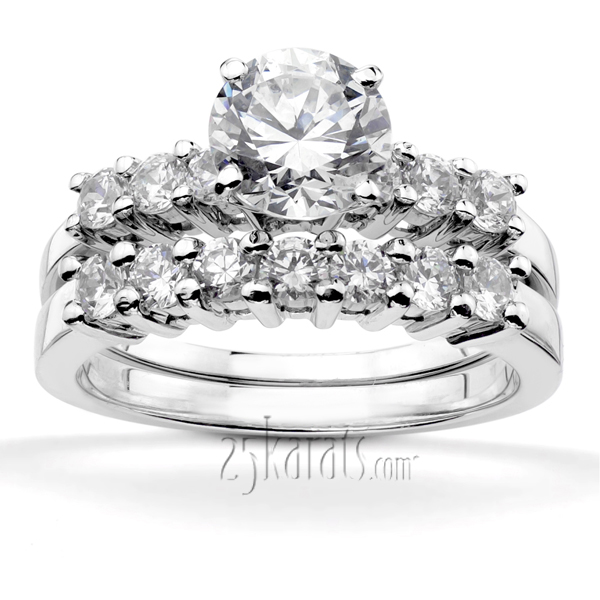 0.35 ct. 7-Stone  Diamond Bridal Ring - view 5