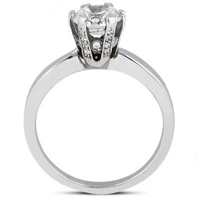 6-Prong Bead Set Head Diamond Engagement Ring (0.17 ct. t.w.) - view 2 of 3